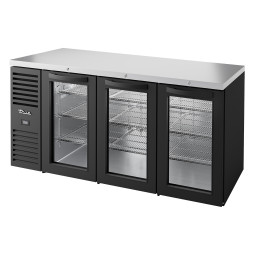VITRINE DE BAR POSITIVE 3 PORTES BATTANTES VITRÉES - TBR72-RISZ1-L-B-GGG-2 – TRUE