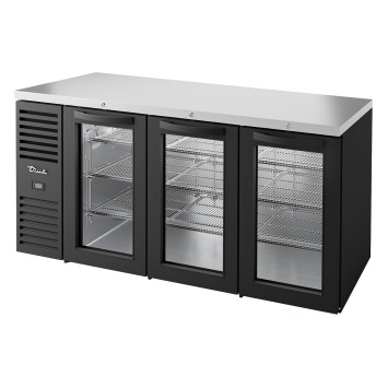 VITRINE DE BAR POSITIVE 3 PORTES BATTANTES VITRÉES - TBR72-RISZ1-L-B-GGG-2 – TRUE