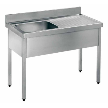 Evier simple F-127/11 - Egouttoir à droite